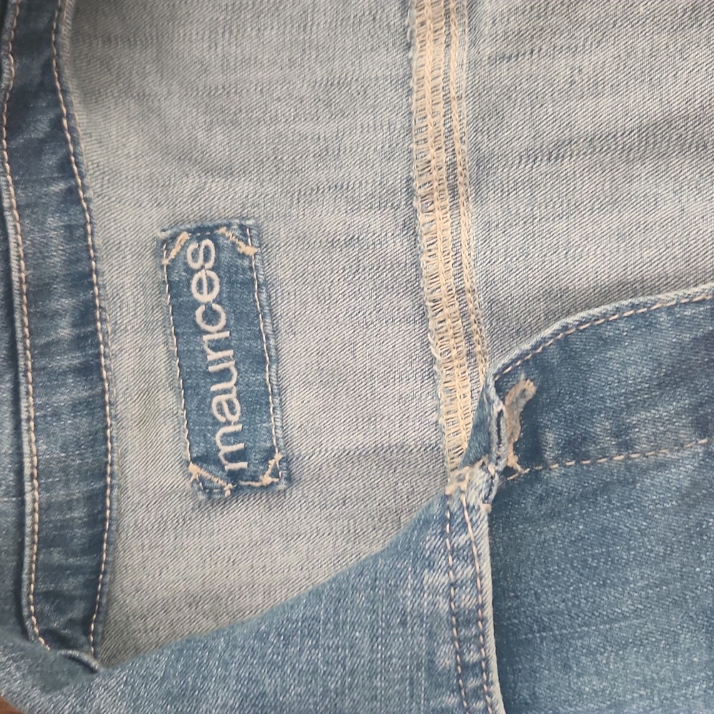 Maurices Blue and White Ombre Denim Jacket - Picture 3 of 4